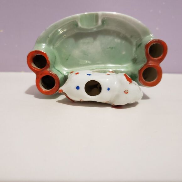 Ashtray Vintage Elephant Japanese Porcelain Figurine 4"×2"×2" - Picture 9 of 12